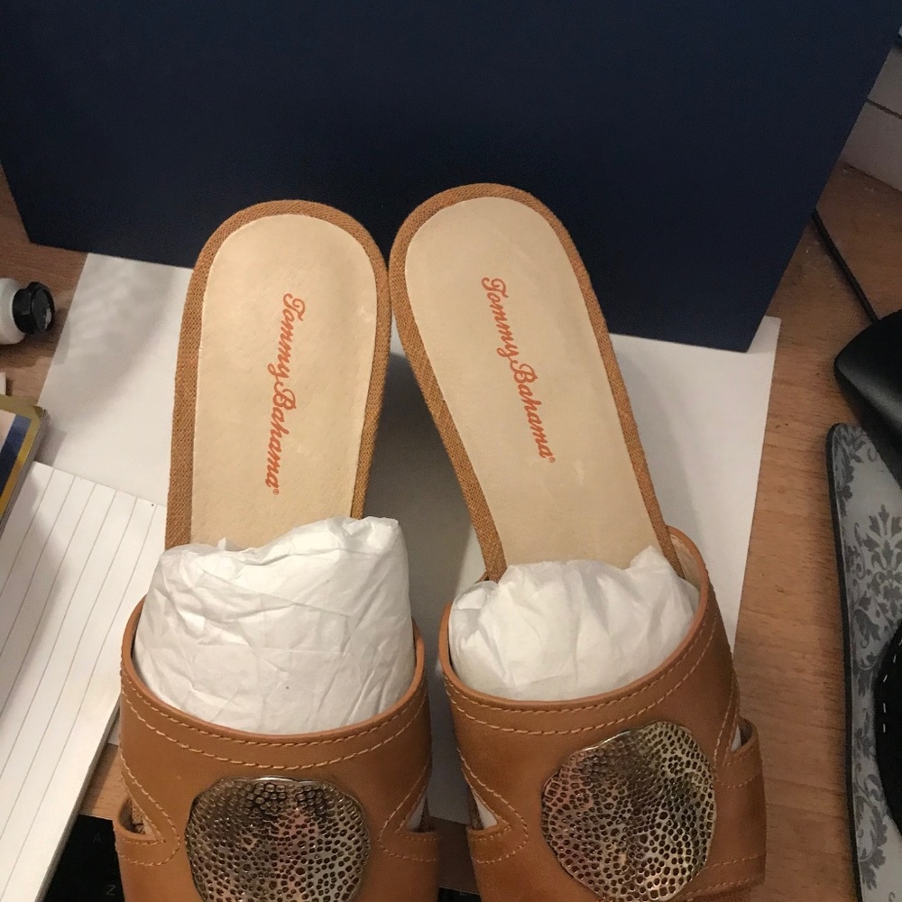 NIB Tommy Bahama St. Santiago Cork Wedge Sandal si